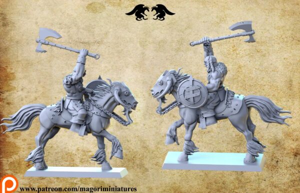 ce0253cbbc51eeaafa1839b5bb2ed19d.jpg Chaos Barbarian Horseman x3 - Magori Miniatures