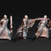 Bloody elves with spear and shield - 6 Póz