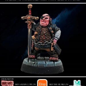 Little Witch Hunter with Great Sword - Minifaktura - Druk 3D