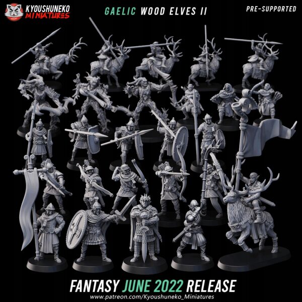 ce9e079c97cf8a8993ec47470cd27e0e.jpg Forest Riders x5 - Kyoushenko Miniatures - Druk 3D