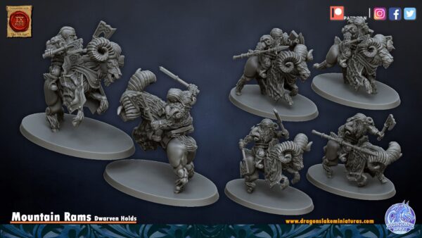 Mountain Rams - 5 szt. - DLM - Dwarven Holds