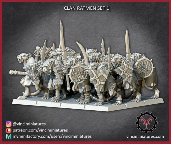 Ratmen Set x10 - Vinciminiatures - Druk 3D