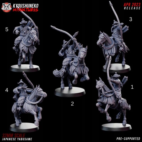 cfd6ce4604b2a056bae44a3f02bf9775.jpg Japanese Yabusame 5 szt.- Kyoushuneko Miniatures