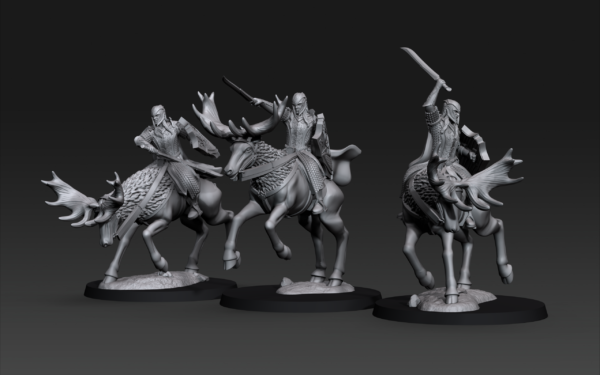Armoured Wood Elves on Elk - Elfy na Łosiach