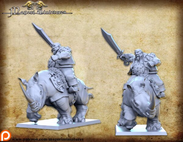 Ogre Ancient Rhino Rider - Magori Miniatures