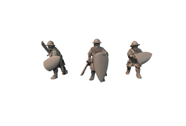 Medieval Warriors With Shields - 1x