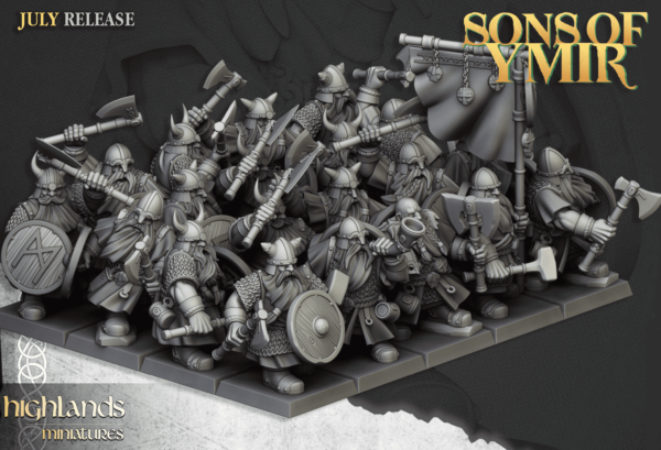 Dwarfs Warriors - Krasnoludzcy Wojownicy 20x - Topór/Tarcza