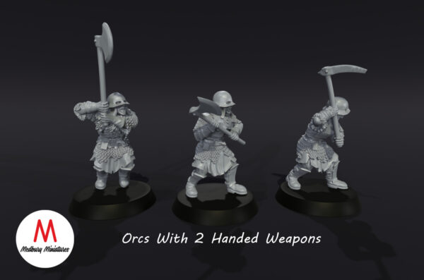 Orc Warriors with 2 Handed Weapon - Zestaw x3