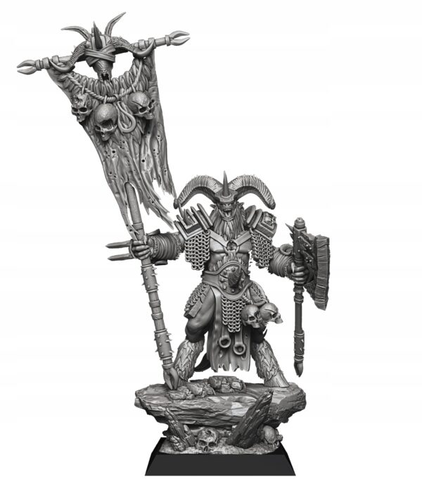 Warlord with Standard - Druk 3D