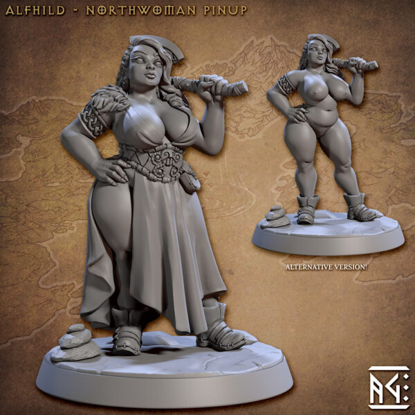 Alfhild - Northwoman Pinup Undressed