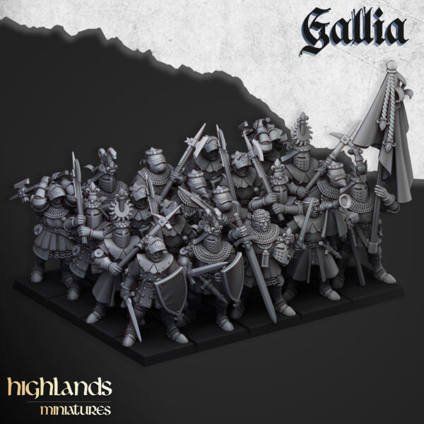 Knights of Gallia on Foot - x7 + 3 CMD