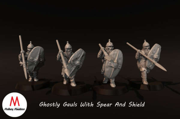 Ghostly Gauls With Spear And Shield - x4