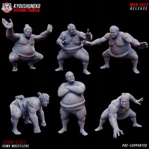 Japanese Sumo Wrestlers 6 szt.-Minifaktura
