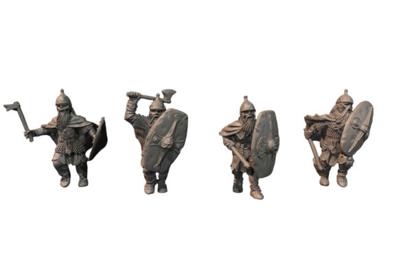 Ghostly Gauls With Axe And Shield - x4