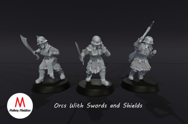 Orc Warriors with Sword and Shield - Pojedyńcze Modele