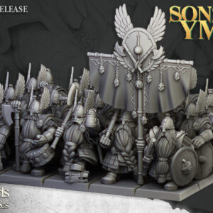 Dwarfs Veterans Core - Tarcza + Topór x20 Oddział