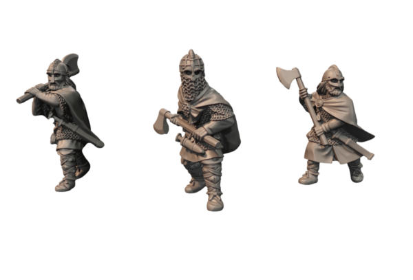 Vendel Era Warriors With Two Handed Axes - x10
