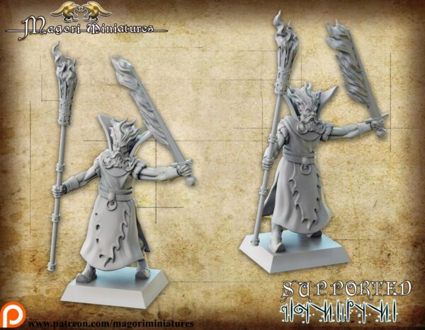 Fire Wizard - Magori Miniatures - Druk 3D