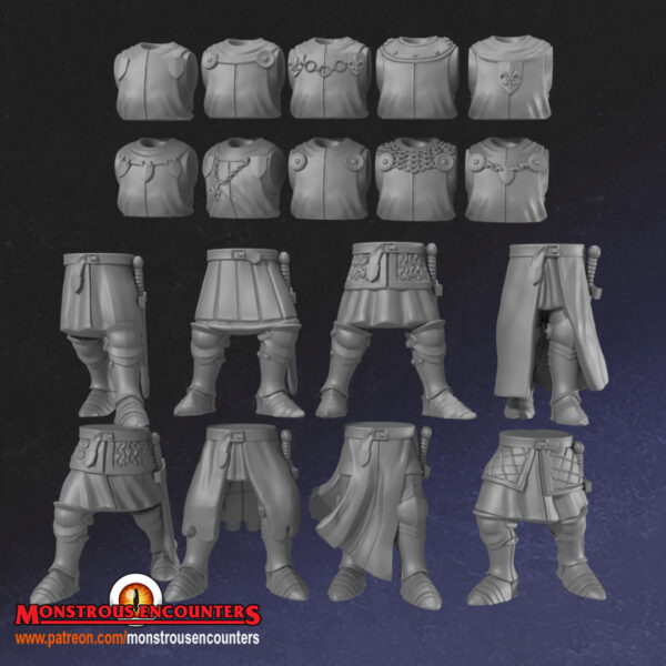 Breton Foot Knights Unit (Modularne Pozy) - Monstrous Encounters