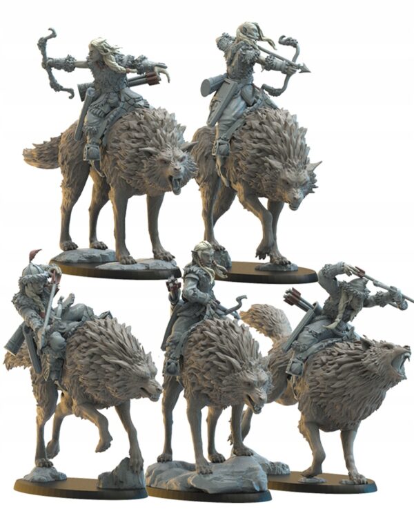 Steppe Riders On Direwolf - Lost Kingdom -Druk 3D