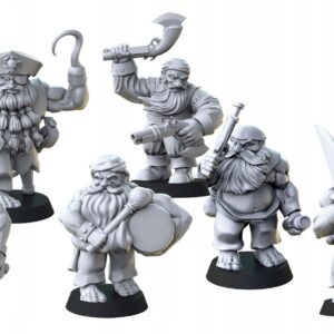 Dwarf Pirates - Magori Miniatures - Druk 3D