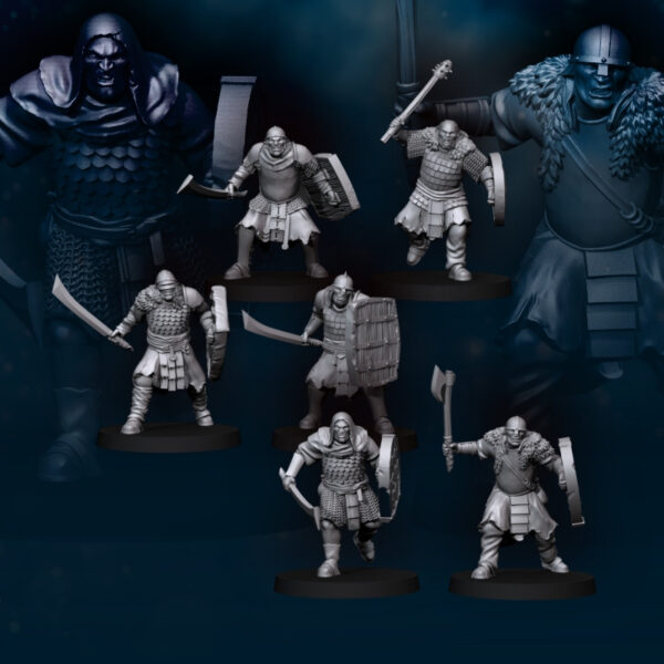 e3d78b5e7f46b174bdd0ca8a4a40a805.jpg Regular Orcs with Swords - Orkowie z Mieczami 6 Póz - Davale Games