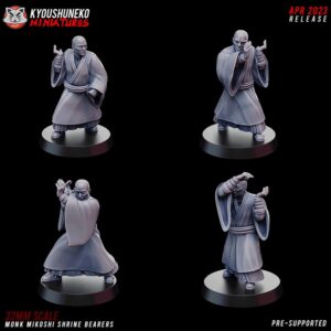 Monk Mikoshi Shrine Bearers x4 - Minifaktura