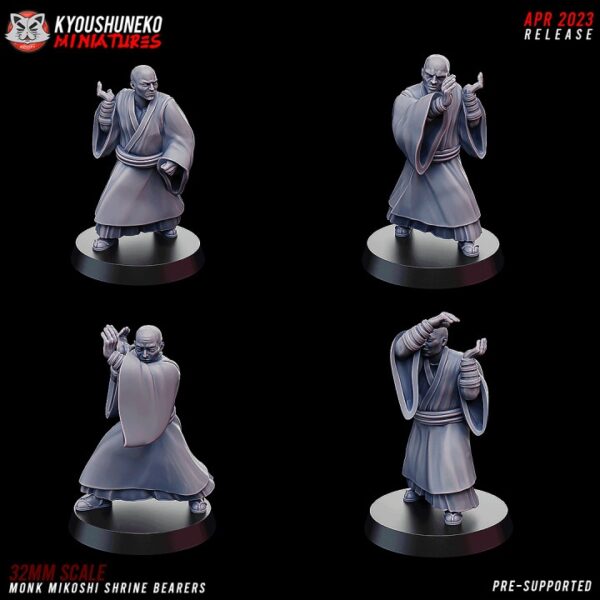 Monk Mikoshi Shrine Bearers x4 - Minifaktura