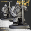Dwarf Mercenary Pikemen - 17x + CMD