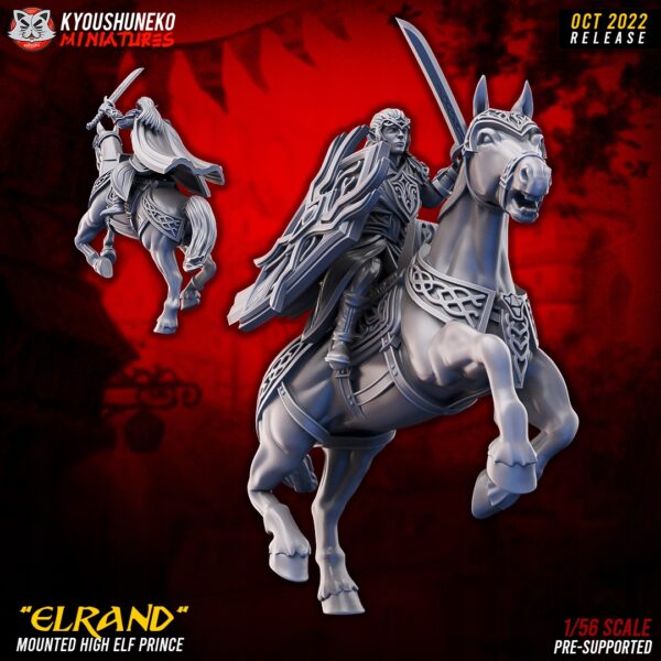 e560c86031191effc6906dcba5da8eaa.jpg Elrand, Mounted High Elves Prince - Druk 3D