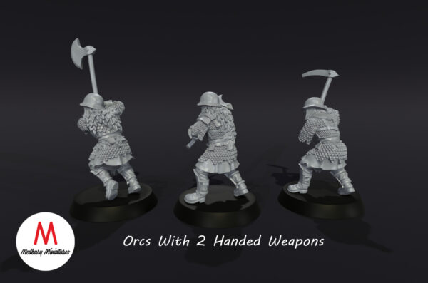 Orc Warriors with 2 Handed Weapon - Zestaw x3