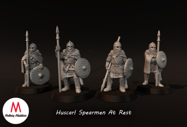 Huscarl Spearmen At Rest - x4