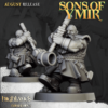 Dwarf Old Siege Engines Crew - 4 Pozy