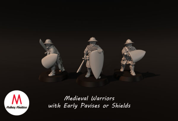 Medieval Warriors With Shields - 1x