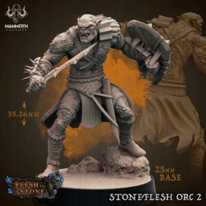 Stoneflesh Orc #2 - Mammoth Factory - Druk 3D