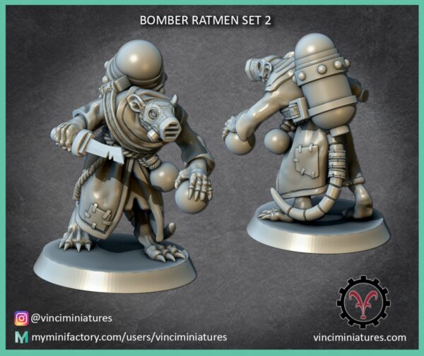 Bomber Ratmen Set 2 - Vinciminiatures - Druk 3D