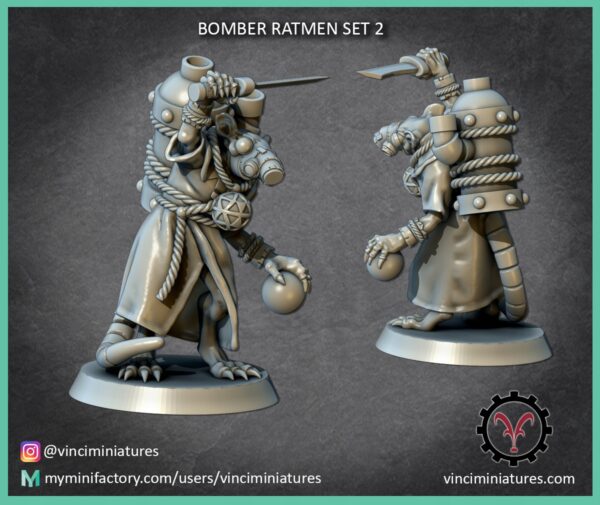 Bomber Ratmen Set 2 - Vinciminiatures - Druk 3D