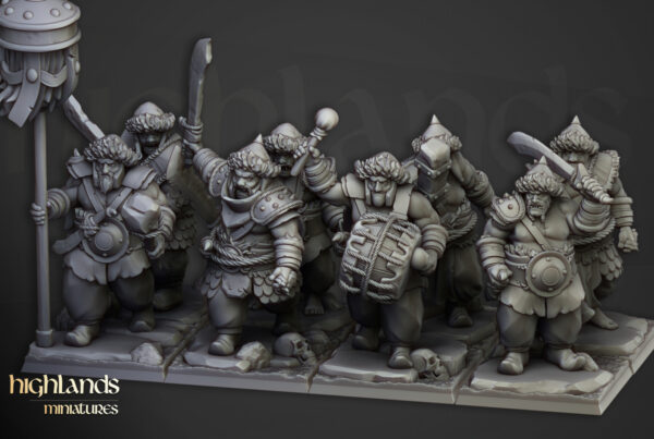 Khazarian Ogre Warriors - Pełna Jednostka + CMD