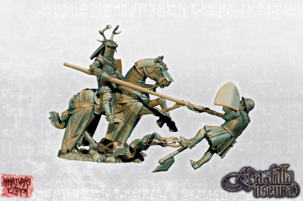 Deer Knight on horse - Minifaktura - Druk 3D