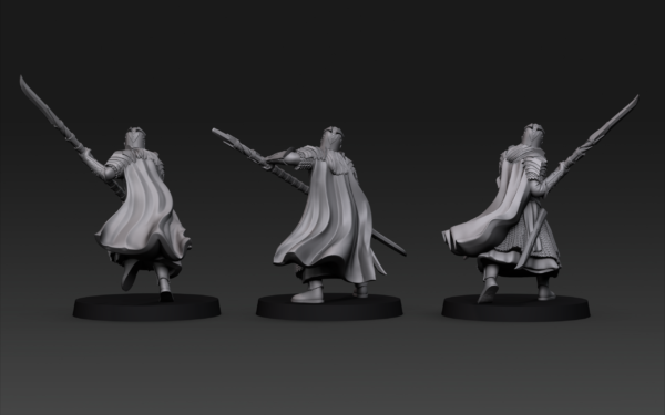 Armoured Wood Elves on Foot - Halberd - Elfy z Halabardami