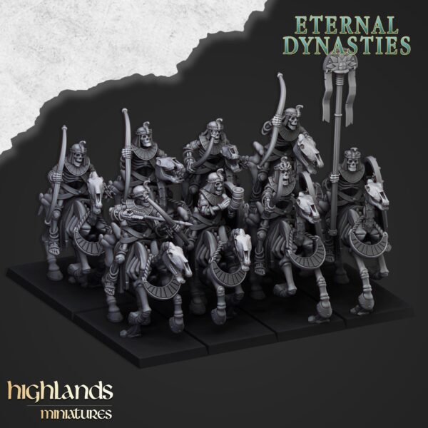 Ancient Skeletal Cavalry with Bows - x5
