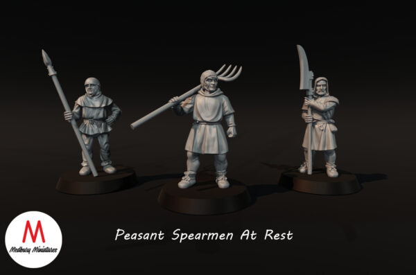 Peasant Spearmen At Rest - x1