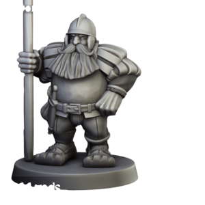 Dwarf Mercenary Pikemen - 5 Póz