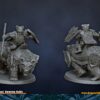 Dwarf Riders on Bear - DL Miniatures - Druk 3D