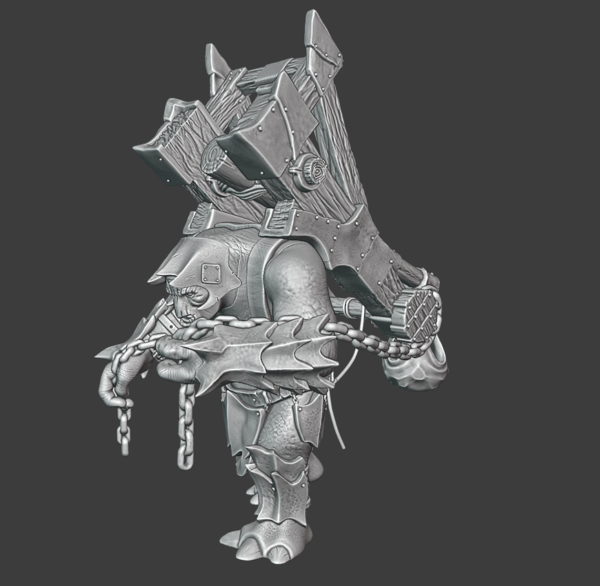 Orc Catapult Troll - Medbury Miniatures