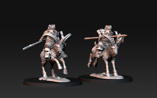 Silver Goat Dwarves Spearmen - Krasnoludy na Kozach - 6 Póz