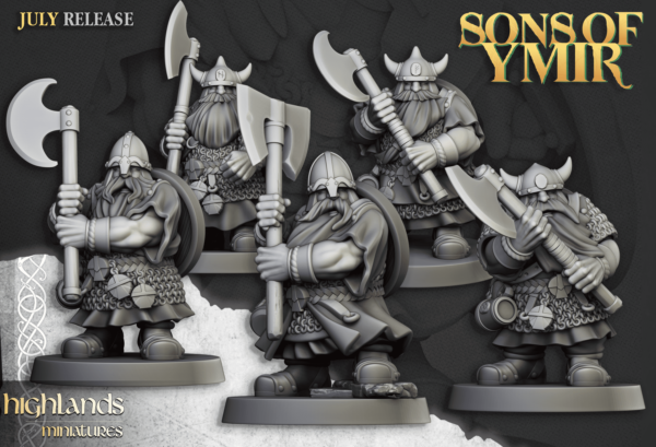 Dwarfs Warriors 2H Axe - Krasnoludzcy Wojownicy 5x - Warhammer