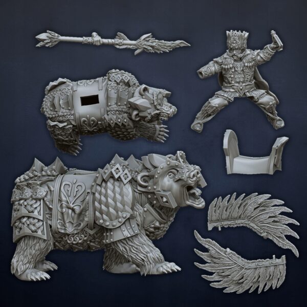 Bearbeard Kozma on bear  - Druk 3D