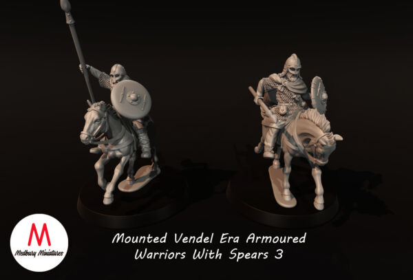 Mounted Vendel Era Armoured Warriors With Spears - x5