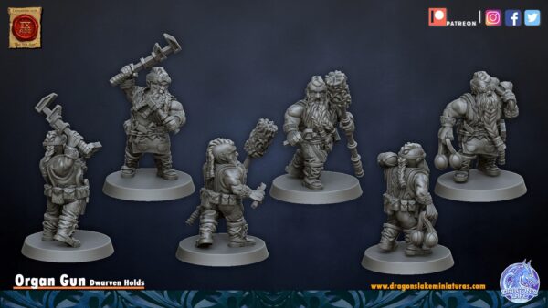 Organ Gun - DLM - Dwarven Holds - Druk 3D